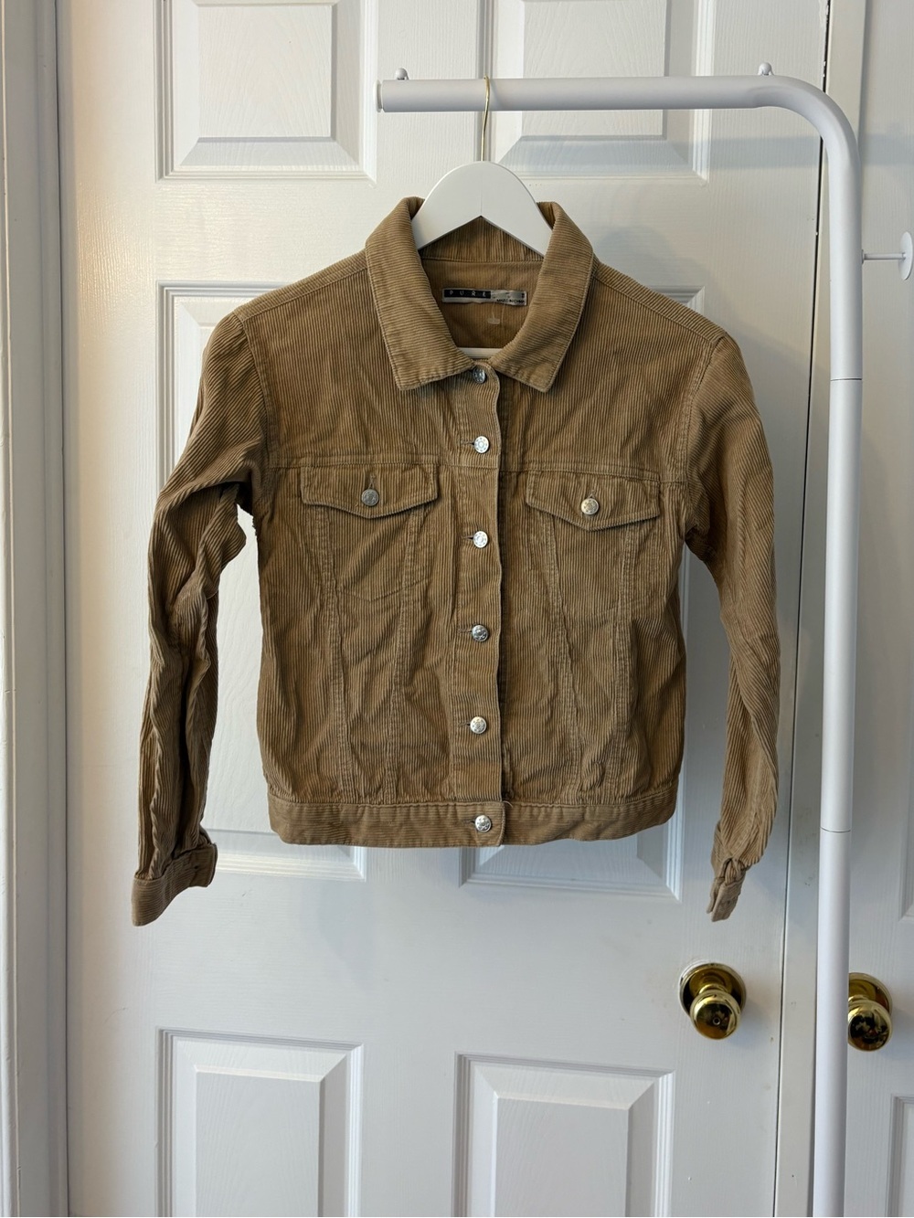 Beige Corduroy Button Up Jacket Size Extra Small Cotton - Picture 2 of 10